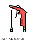 gun of air compressor color icon vector illustration. Стоковая иллюстрация, иллюстратор Vectorwin / Фотобанк Лори