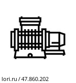 membrane compressor line icon vector illustration flat. Стоковая иллюстрация, иллюстратор Vectorwin / Фотобанк Лори