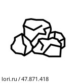 bauxite aluminium production line icon vector illustration. Стоковая иллюстрация, иллюстратор Vectorwin / Фотобанк Лори