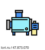 cheesemaking equipment for prepare cheese color icon vector illustration. Стоковая иллюстрация, иллюстратор Vectorwin / Фотобанк Лори