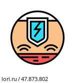 hypersensitivity skin color icon vector illustration. Стоковая иллюстрация, иллюстратор Vectorwin / Фотобанк Лори