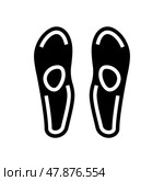 insoles for treatment flat feet glyph icon vector illustration. Стоковая иллюстрация, иллюстратор Vectorwin / Фотобанк Лори