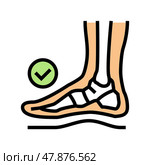healthy bone feet color icon vector illustration. Стоковая иллюстрация, иллюстратор Vectorwin / Фотобанк Лори