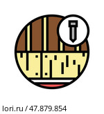 roof deck color icon vector illustration. Стоковая иллюстрация, иллюстратор Vectorwin / Фотобанк Лори