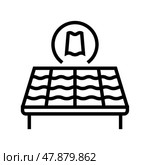 slate roof line icon vector illustration. Стоковая иллюстрация, иллюстратор Vectorwin / Фотобанк Лори