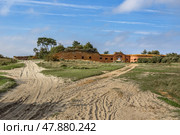 Ruins of Western Fort on Baltic Sea coast of Vistula Spit. Baltiysk. Russia. Стоковое фото, фотограф Elena Odareeva / Фотобанк Лори