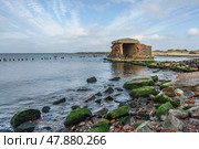 Ruins of Western Fort on Baltic Sea coast of Vistula Spit. Baltiysk. Russia. Стоковое фото, фотограф Elena Odareeva / Фотобанк Лори