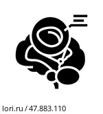 pineal gland endocrinology glyph icon vector illustration. Стоковая иллюстрация, иллюстратор Vectorwin / Фотобанк Лори