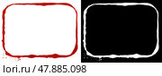 Red paint stroke frame. Стоковая иллюстрация, иллюстратор Роман Самохин / Фотобанк Лори