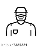 doctor surgery line icon vector illustration. Стоковая иллюстрация, иллюстратор Vectorwin / Фотобанк Лори