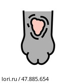 ringworm animal paw color icon vector illustration. Стоковая иллюстрация, иллюстратор Vectorwin / Фотобанк Лори