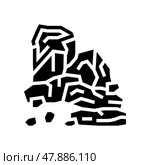 charcoal wooden glyph icon vector illustration. Стоковая иллюстрация, иллюстратор Vectorwin / Фотобанк Лори
