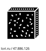 fiber board glyph icon vector illustration. Стоковая иллюстрация, иллюстратор Vectorwin / Фотобанк Лори