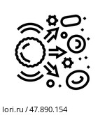 hypersensitivity blood line icon vector illustration. Стоковая иллюстрация, иллюстратор Vectorwin / Фотобанк Лори