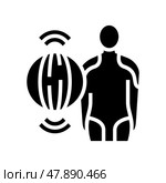 polymyositis muscle problem glyph icon vector illustration. Стоковая иллюстрация, иллюстратор Vectorwin / Фотобанк Лори
