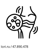 juvenile idiopathic arthritis line icon vector illustration. Стоковая иллюстрация, иллюстратор Vectorwin / Фотобанк Лори