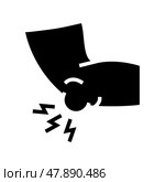 bursitis disease glyph icon vector illustration. Стоковая иллюстрация, иллюстратор Vectorwin / Фотобанк Лори