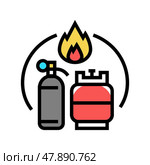 gas container color icon vector illustration. Стоковая иллюстрация, иллюстратор Vectorwin / Фотобанк Лори
