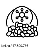 polymers chemical industry line icon vector illustration. Стоковая иллюстрация, иллюстратор Vectorwin / Фотобанк Лори