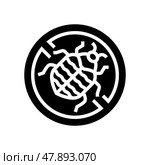 carpet beetle treatment glyph icon vector illustration. Стоковая иллюстрация, иллюстратор Vectorwin / Фотобанк Лори