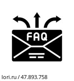 faq frequently asked questions glyph icon vector illustration. Стоковая иллюстрация, иллюстратор Vectorwin / Фотобанк Лори