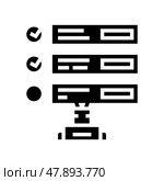 guideline system glyph icon vector illustration. Стоковая иллюстрация, иллюстратор Vectorwin / Фотобанк Лори