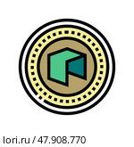 neo digital money color icon vector illustration. Стоковая иллюстрация, иллюстратор Vectorwin / Фотобанк Лори