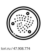 iota cryptocurrency line icon vector illustration. Стоковая иллюстрация, иллюстратор Vectorwin / Фотобанк Лори