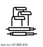 polybutadiene elastomer line icon vector illustration. Стоковая иллюстрация, иллюстратор Vectorwin / Фотобанк Лори