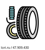 vulcanized rubber thermoset color icon vector illustration. Стоковая иллюстрация, иллюстратор Vectorwin / Фотобанк Лори
