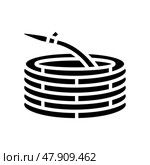garden hose glyph icon vector illustration. Стоковая иллюстрация, иллюстратор Vectorwin / Фотобанк Лори