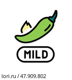 spicy level mild color icon vector illustration. Стоковая иллюстрация, иллюстратор Vectorwin / Фотобанк Лори