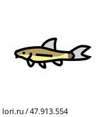 otocinclus fish color icon vector illustration. Стоковая иллюстрация, иллюстратор Vectorwin / Фотобанк Лори