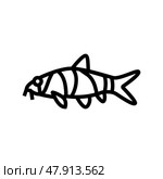 clown loaches line icon vector illustration. Стоковая иллюстрация, иллюстратор Vectorwin / Фотобанк Лори