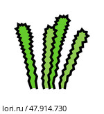 elodea densa color icon vector illustration. Стоковая иллюстрация, иллюстратор Vectorwin / Фотобанк Лори