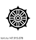 buddhism religion glyph icon vector illustration. Стоковая иллюстрация, иллюстратор Vectorwin / Фотобанк Лори