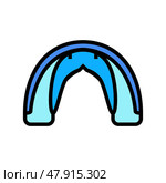 mouth guard orthodontist color icon vector illustration. Стоковая иллюстрация, иллюстратор Vectorwin / Фотобанк Лори