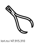 bracket remover orthodontist line icon vector illustration. Стоковая иллюстрация, иллюстратор Vectorwin / Фотобанк Лори