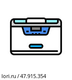 ultrasonic cleaner orthodontist color icon vector illustration. Стоковая иллюстрация, иллюстратор Vectorwin / Фотобанк Лори