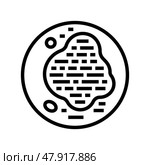 psoriasis skin disease line icon vector illustration. Стоковая иллюстрация, иллюстратор Vectorwin / Фотобанк Лори