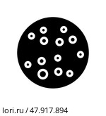 chronic blistering skin disease glyph icon vector illustration. Стоковая иллюстрация, иллюстратор Vectorwin / Фотобанк Лори