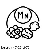 mn vitamin line icon vector illustration. Стоковая иллюстрация, иллюстратор Vectorwin / Фотобанк Лори