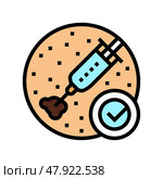 corticosteroid injection color icon vector illustration. Стоковая иллюстрация, иллюстратор Vectorwin / Фотобанк Лори