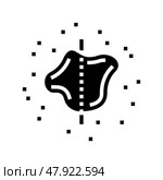asymmetrical mole melanoma glyph icon vector illustration. Стоковая иллюстрация, иллюстратор Vectorwin / Фотобанк Лори
