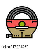 soaker hose water irrigation color icon vector illustration. Стоковая иллюстрация, иллюстратор Vectorwin / Фотобанк Лори