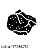 quartzite stone rock glyph icon vector illustration. Стоковая иллюстрация, иллюстратор Vectorwin / Фотобанк Лори