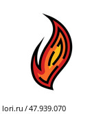 ignite hot color icon vector illustration. Стоковая иллюстрация, иллюстратор Vectorwin / Фотобанк Лори