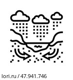 geotechnical analysis hydrogeologist line icon vector illustration. Стоковая иллюстрация, иллюстратор Vectorwin / Фотобанк Лори