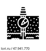 water resource management hydrogeologist glyph icon vector illustration. Стоковая иллюстрация, иллюстратор Vectorwin / Фотобанк Лори