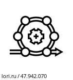 agile methodology analyst line icon vector illustration. Стоковая иллюстрация, иллюстратор Vectorwin / Фотобанк Лори